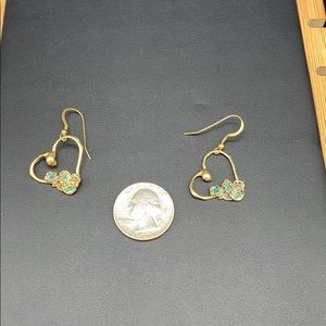 Gold over Silver Hand Made w/Topaz 1.5 in $70